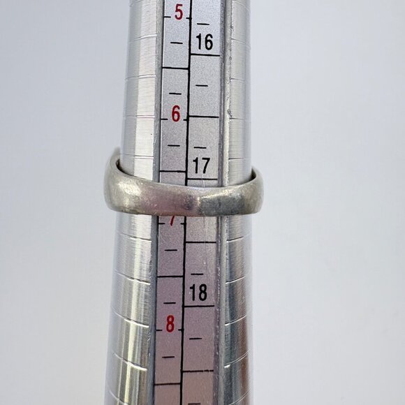 VTG Solid Sterling Silver 925 Openwork Scroll Design Band Ring Size 6.75 - Picture 6 of 6